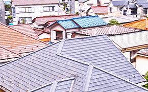住宅地の屋根写真