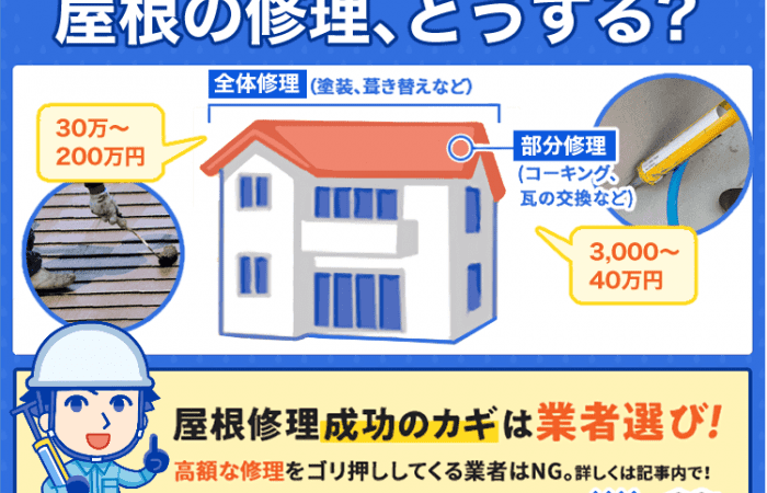 屋根の修理費用と業者選びをプロの修理会社が解説【初心者向け